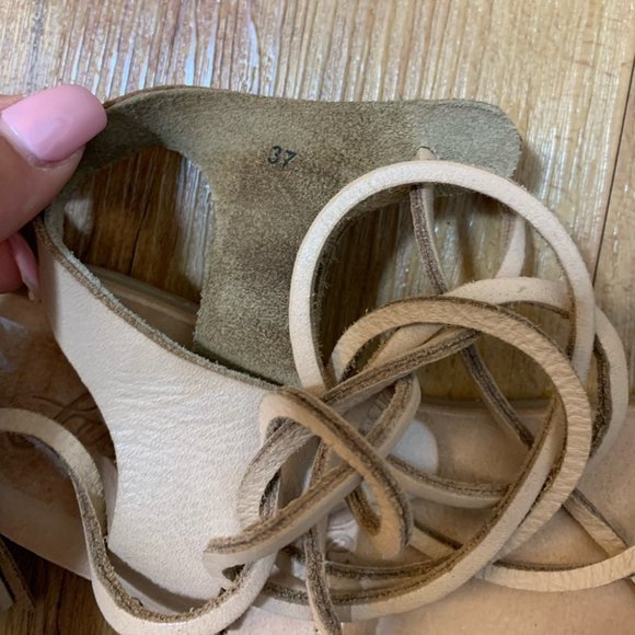 Free People Leather Bryn Marr Ankle Wrap Sandals - Picture 6 of 11